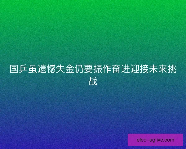 国乒虽遗憾失金仍要振作奋进迎接未来挑战